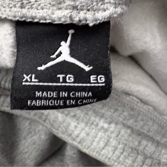 Nike Jordan men's fleece sweatpants in grey and blue "JORDAN" graphic logo XL - Picture 7 of 9